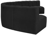 Arc Black Boucle Fabric Modular Sofa 102Black-S7B Meridian Furniture