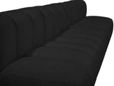 Arc Black Boucle Fabric Modular Sofa 102Black-S7C Meridian Furniture