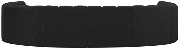 Arc Black Boucle Fabric Modular Sofa 102Black-S8A Meridian Furniture