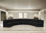 Arc Black Boucle Fabric Modular Sofa 102Black-S8B Meridian Furniture