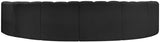 Arc Black Boucle Fabric Modular Sofa 102Black-S8B Meridian Furniture