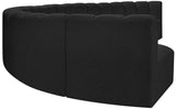 Arc Black Boucle Fabric Modular Sofa 102Black-S8B Meridian Furniture