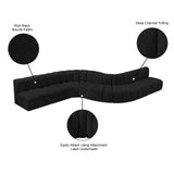 Arc Black Boucle Fabric Modular Sofa 102Black-S8C Meridian Furniture