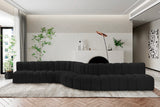 Arc Black Boucle Fabric Modular Sofa 102Black-S8C Meridian Furniture