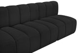 Arc Black Boucle Fabric Modular Sofa 102Black-S8C Meridian Furniture