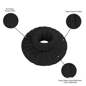 Arc Black Boucle Fabric Modular Sofa 102Black-S8D Meridian Furniture