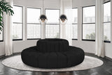 Arc Black Boucle Fabric Modular Sofa 102Black-S8D Meridian Furniture
