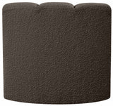 Arc Brown Boucle Fabric Curved Corner 102Brown-CC Meridian Furniture