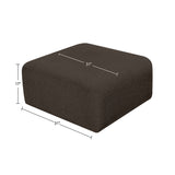 Arc Brown Boucle Fabric Ottoman 102Brown-Ott Meridian Furniture