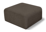 Arc Brown Boucle Fabric Ottoman 102Brown-Ott Meridian Furniture