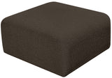 Arc Brown Boucle Fabric Ottoman 102Brown-Ott Meridian Furniture