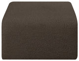 Arc Brown Boucle Fabric Ottoman 102Brown-Ott Meridian Furniture