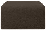 Arc Brown Boucle Fabric Ottoman 102Brown-Ott Meridian Furniture