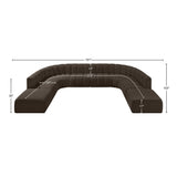 Arc Brown Boucle Fabric Modular Sofa 102Brown-S10A Meridian Furniture