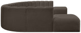 Arc Brown Boucle Fabric Modular Sofa 102Brown-S10A Meridian Furniture