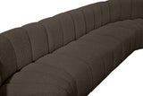 Arc Brown Boucle Fabric Modular Sofa 102Brown-S10A Meridian Furniture