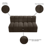 Arc Brown Boucle Fabric Modular Sofa 102Brown-S2A Meridian Furniture