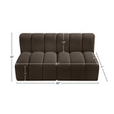 Arc Brown Boucle Fabric Modular Sofa 102Brown-S2A Meridian Furniture