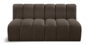 Arc Brown Boucle Fabric Modular Sofa 102Brown-S2A Meridian Furniture