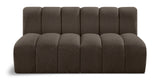 Arc Brown Boucle Fabric Modular Sofa 102Brown-S2A Meridian Furniture