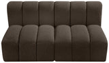 Arc Brown Boucle Fabric Modular Sofa 102Brown-S2A Meridian Furniture