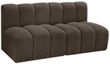 Arc Brown Boucle Fabric Modular Sofa 102Brown-S2A Meridian Furniture