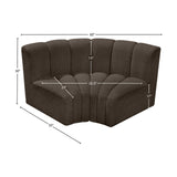 Arc Brown Boucle Fabric Modular Sofa 102Brown-S2B Meridian Furniture