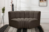 Arc Brown Boucle Fabric Modular Sofa 102Brown-S2B Meridian Furniture