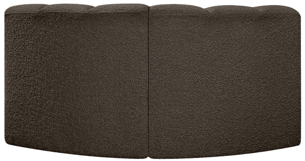 Arc Brown Boucle Fabric Modular Sofa 102Brown-S2B Meridian Furniture