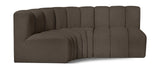 Arc Brown Boucle Fabric Modular Sofa 102Brown-S3A Meridian Furniture