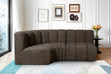 Arc Brown Boucle Fabric Modular Sofa 102Brown-S3A Meridian Furniture