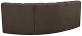 Arc Brown Boucle Fabric Modular Sofa 102Brown-S3A Meridian Furniture