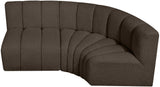 Arc Brown Boucle Fabric Modular Sofa 102Brown-S3A Meridian Furniture