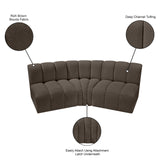 Arc Brown Boucle Fabric Modular Sofa 102Brown-S3B Meridian Furniture