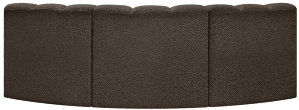 Arc Brown Boucle Fabric Modular Sofa 102Brown-S3B Meridian Furniture