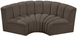 Arc Brown Boucle Fabric Modular Sofa 102Brown-S3C Meridian Furniture