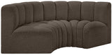 Arc Brown Boucle Fabric Modular Sofa 102Brown-S3C Meridian Furniture