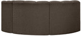 Arc Brown Boucle Fabric Modular Sofa 102Brown-S3D Meridian Furniture