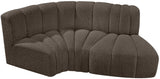 Arc Brown Boucle Fabric Modular Sofa 102Brown-S3D Meridian Furniture