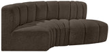 Arc Brown Boucle Fabric Modular Sofa 102Brown-S3D Meridian Furniture