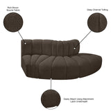 Arc Brown Boucle Fabric Modular Sofa 102Brown-S3E Meridian Furniture