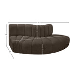 Arc Brown Boucle Fabric Modular Sofa 102Brown-S3E Meridian Furniture