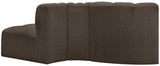 Arc Brown Boucle Fabric Modular Sofa 102Brown-S3E Meridian Furniture