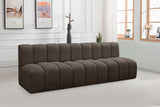 Arc Brown Boucle Fabric Modular Sofa 102Brown-S3F Meridian Furniture