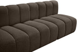 Arc Brown Boucle Fabric Modular Sofa 102Brown-S3F Meridian Furniture