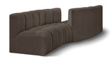 Arc Brown Boucle Fabric Modular Sofa 102Brown-S4A Meridian Furniture