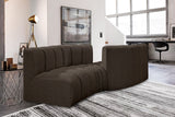 Arc Brown Boucle Fabric Modular Sofa 102Brown-S4A Meridian Furniture