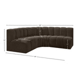 Arc Brown Boucle Fabric Modular Sofa 102Brown-S4B Meridian Furniture