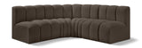 Arc Brown Boucle Fabric Modular Sofa 102Brown-S4B Meridian Furniture