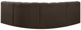 Arc Brown Boucle Fabric Modular Sofa 102Brown-S4B Meridian Furniture